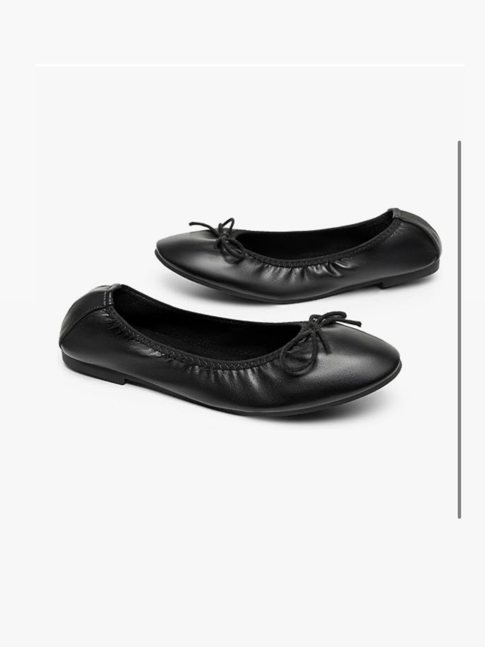 Black Ballet Flats with Bow